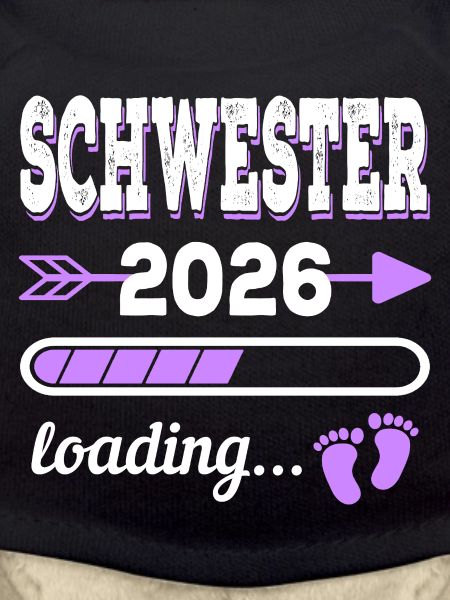 Schwester 2026 Loading Geburt Geschenkidee