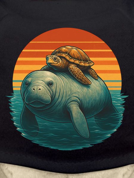 Manatee Turtle Ocean Friends