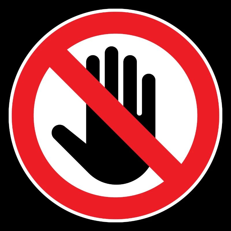 Attention : Ne pas toucher, ne pas toucher symbole