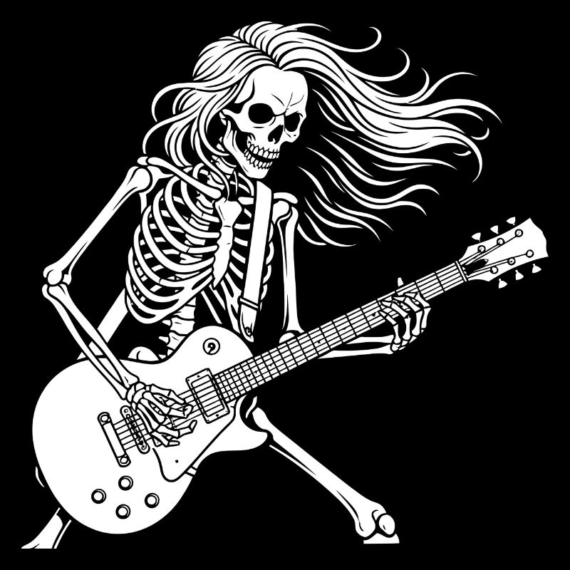 Rock Star Skeleton Guitar Playe