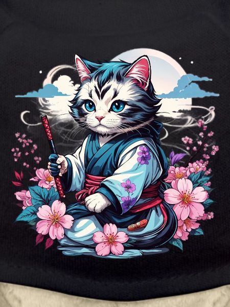 Chat Ninja Kawaii japonais