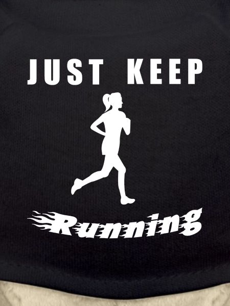 Just Keep Running – Läuferin Silhouette
