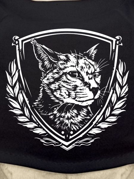 Wappenkatze im Laubkranz