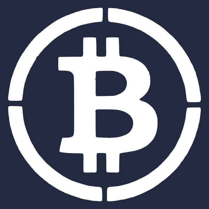 Vector de pochoir symbole B du logo Bitcoin