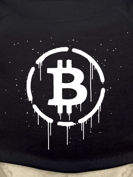 Bitcoin Logo Graffiti Crypto