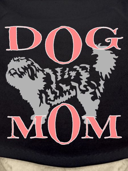 Chien avec du texte