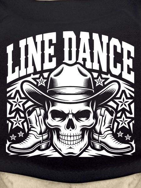 Line Dance Skull Cowboy