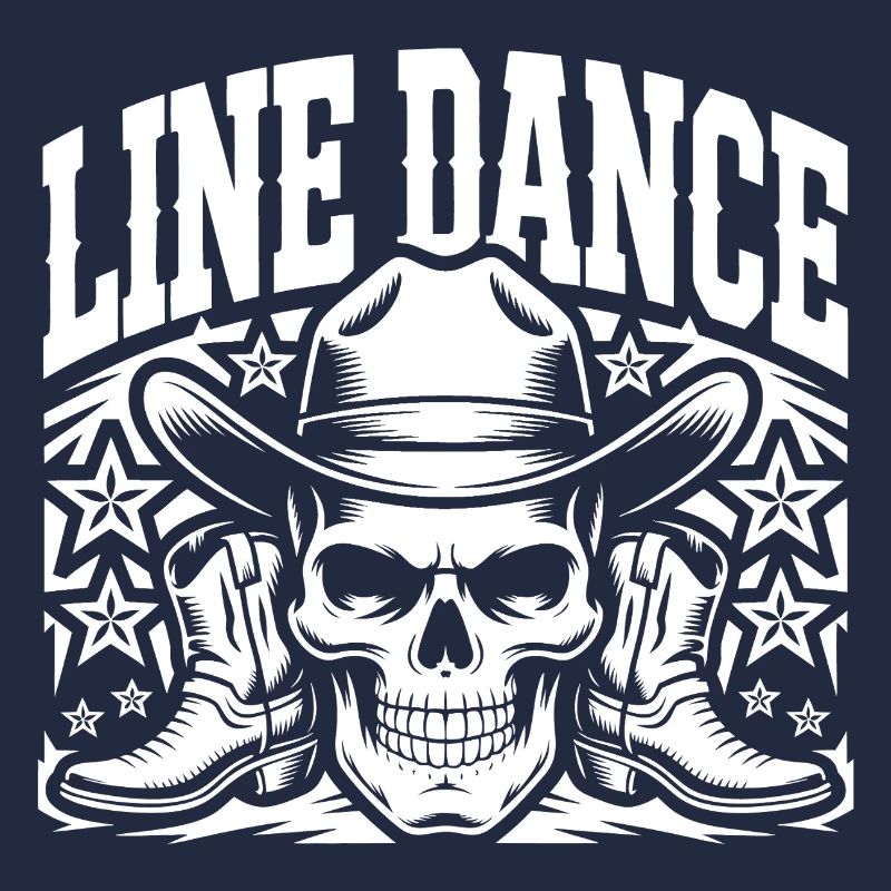 Line Dance Schädel Cowboy