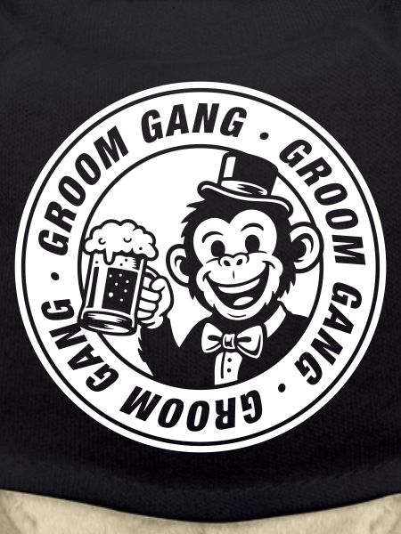 Groom Gang Polterabend Affe