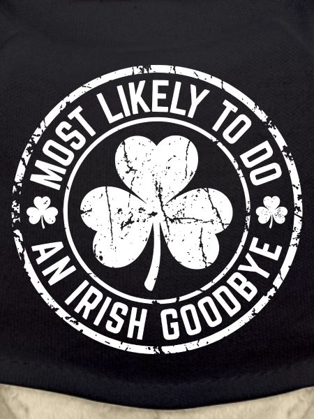 Irish Goodbye Stamp Humor