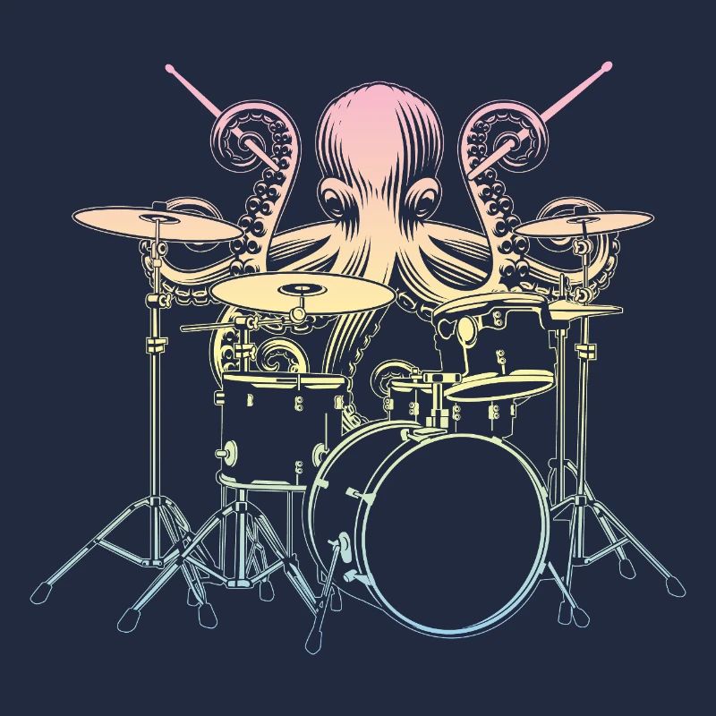 Drums Drummer Squid