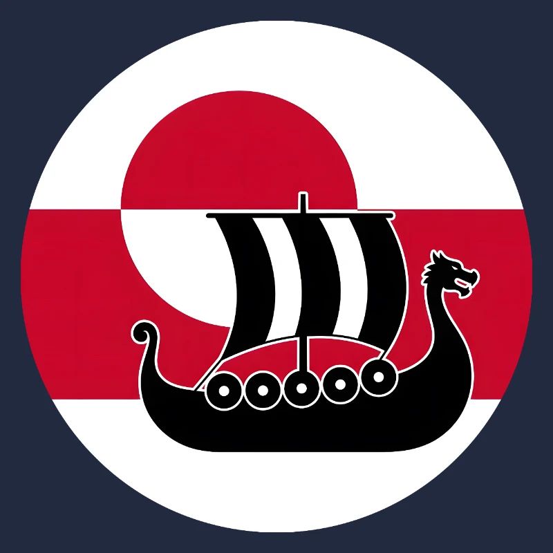 Conception de drakkar du drakkar du drapeau du Groenland