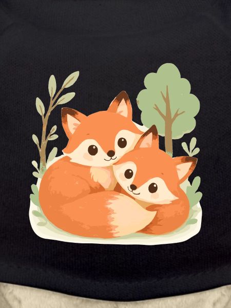 Süßes Fuchs Pärchen im Wald