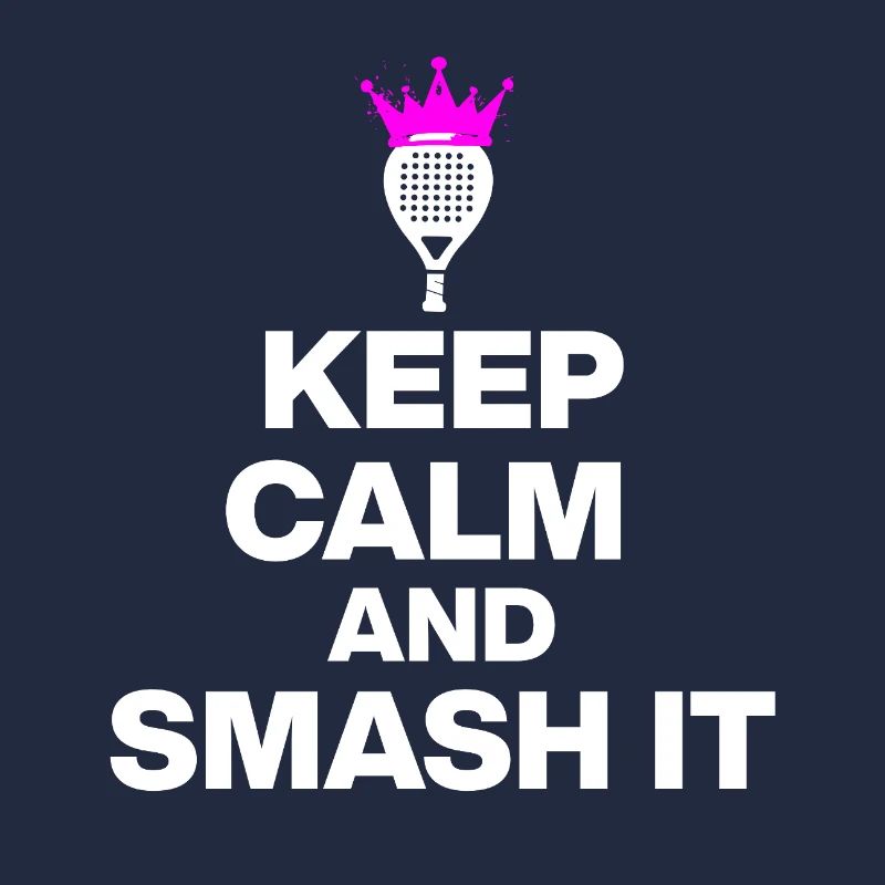 KEEP CALM AND SMASH IT, PADEL POWER, GESCHENK PINK