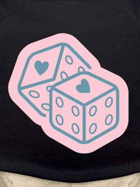 Heart cube in pastel pink
