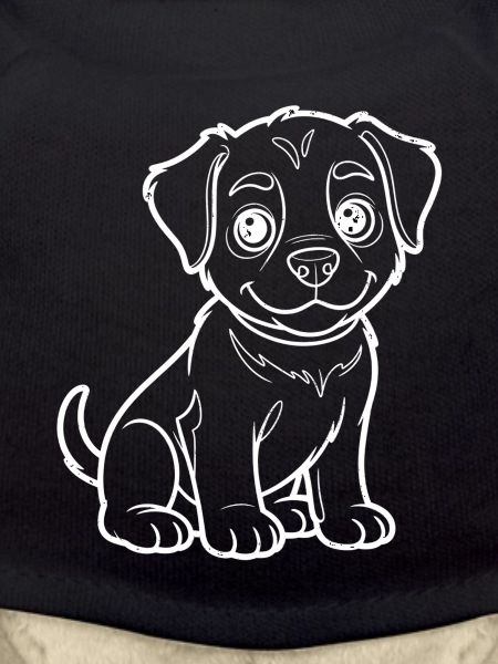 Happy puppy outline