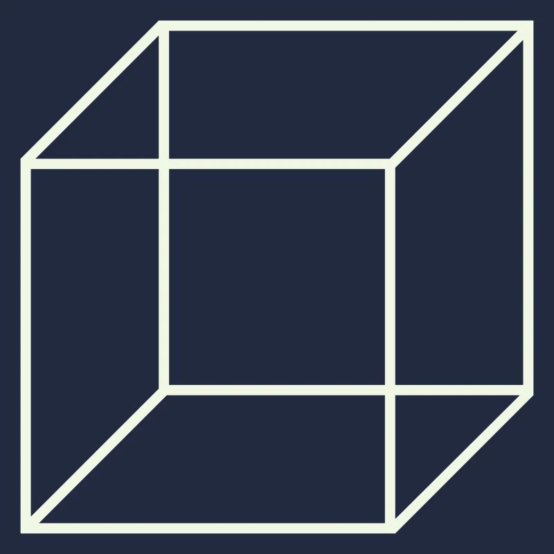 Cube de fil géométrique