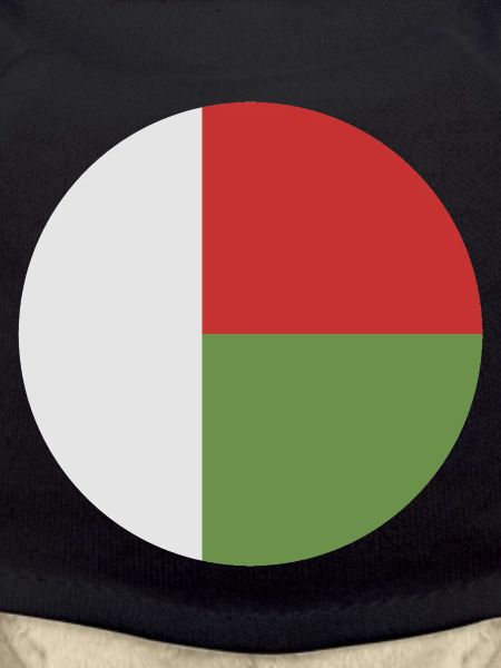 Round Madagascar flag