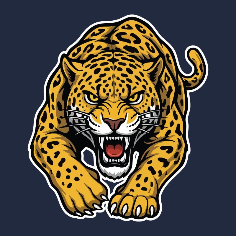 Leopard-Jaguar Wild Attack Maskottchen-Raubtier