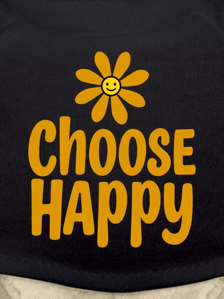Choose Happy Smiling Flower Positivity