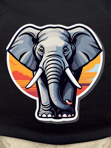 Elephant Sunset Decal