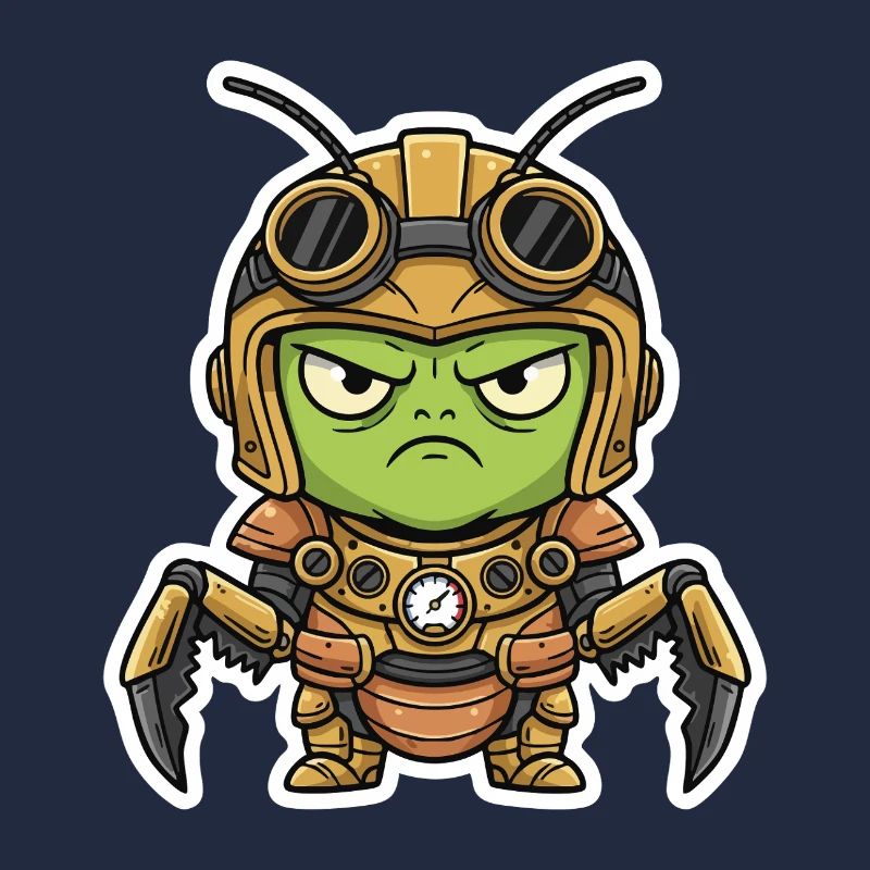 Locust Engineer Steampunk Rüstungsmessing