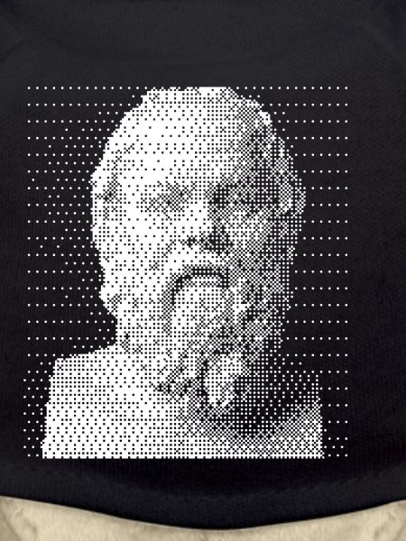 Socrates Halftone Portrait.