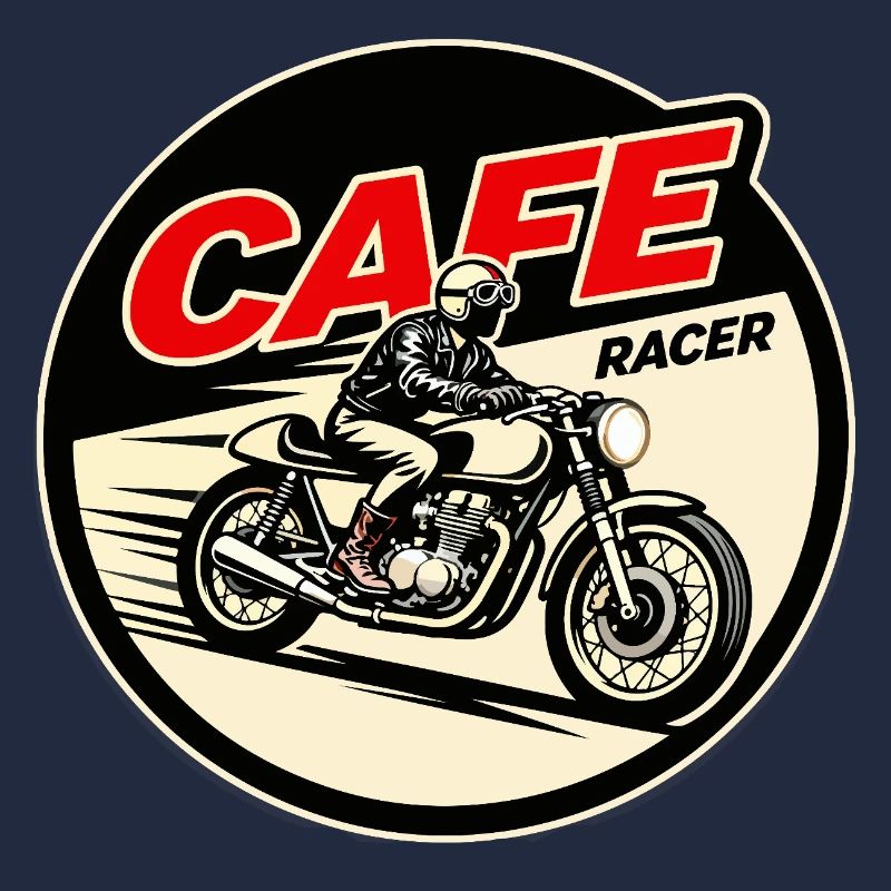 Cafe Racer Vintage Logo Circle