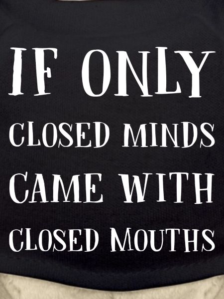 Closed minds, silent words