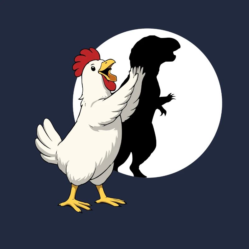 Funny Chicken T Rex Dinosaur Shadow Puppet
