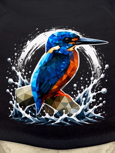 Low Poly Kingfisher Bird Design