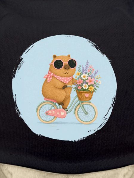 Capybara Bicycle Flowers