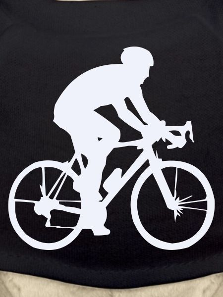 Radfahrer-Silhouette im Flow