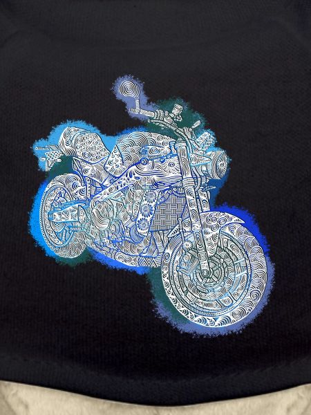 Motocyclette Zentangle