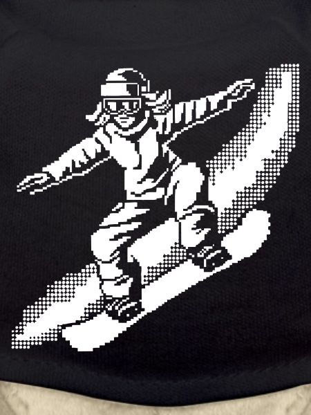 Graphisme Pixel Snowboarder