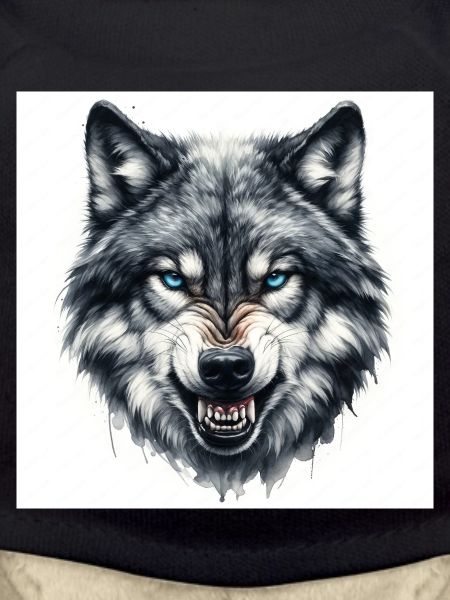 Blauer Wolfkopf Aquarell