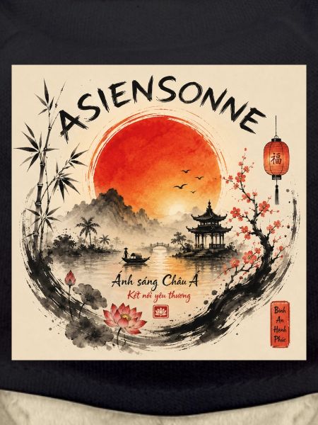 Asiensonne: Abendrot am Lotussee