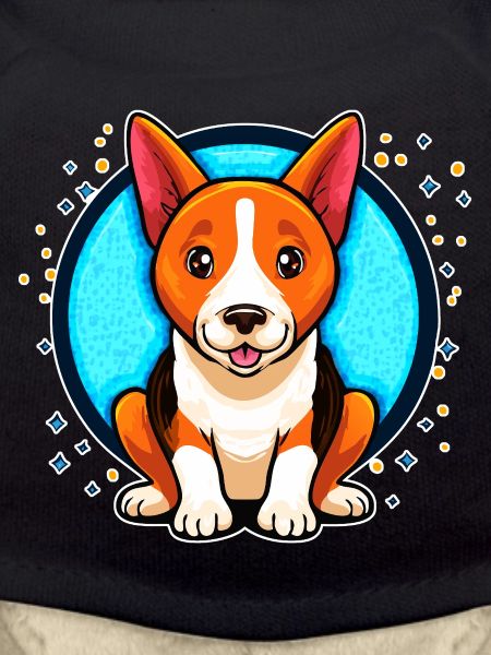 Basenji Dog (portrait comique)