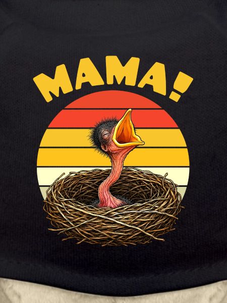 Maman Bébé Oiseau Affamé