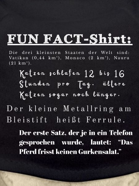 Fun Fact Shirt Geschenkidee lustig 