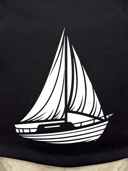 Abstraktes Segelboot Minimalistisches Design