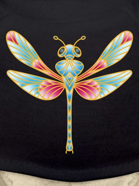 Magische Libelle im Buntglas-Stil