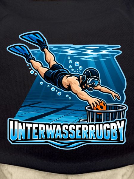 Unterwasser Rugby Action-Illustration