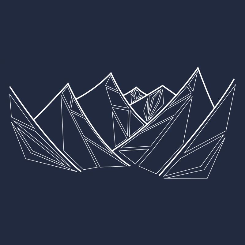 Berge geometrisch weiss