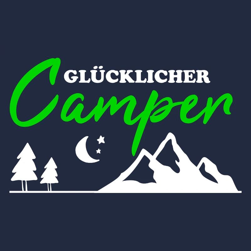 Glücklicher Camper Camping Männer Geschenk lustig