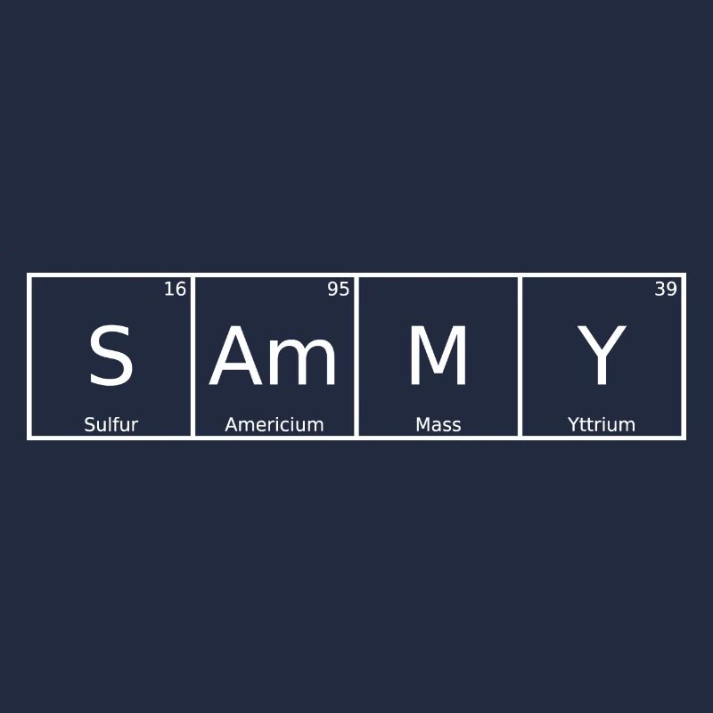 Sammy Nom Prénom Chimie Tableau périodique Eléments