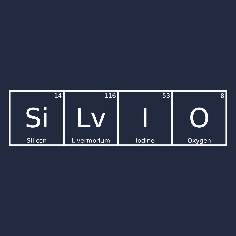 Silvio nom Prénom Chimie Tableau périodique Éléments