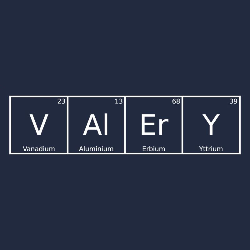 Valery Nom Prénom Chimie Tableau périodique Éléments