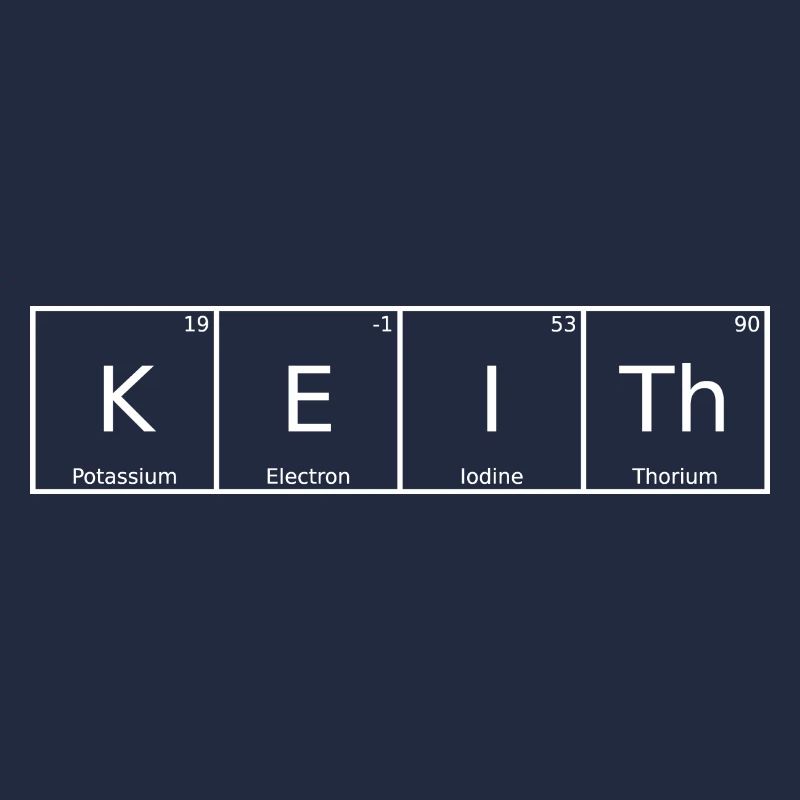 Keith Nom Prénom Chimie Tableau périodique Éléments