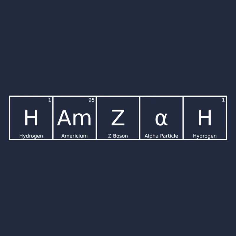 Hamzah Nom Prénom Chimie Tableau périodique Éléments